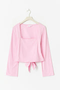 14+ long sleeve lace top - Rose