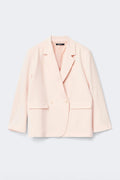 Back high slit blazer - Peach