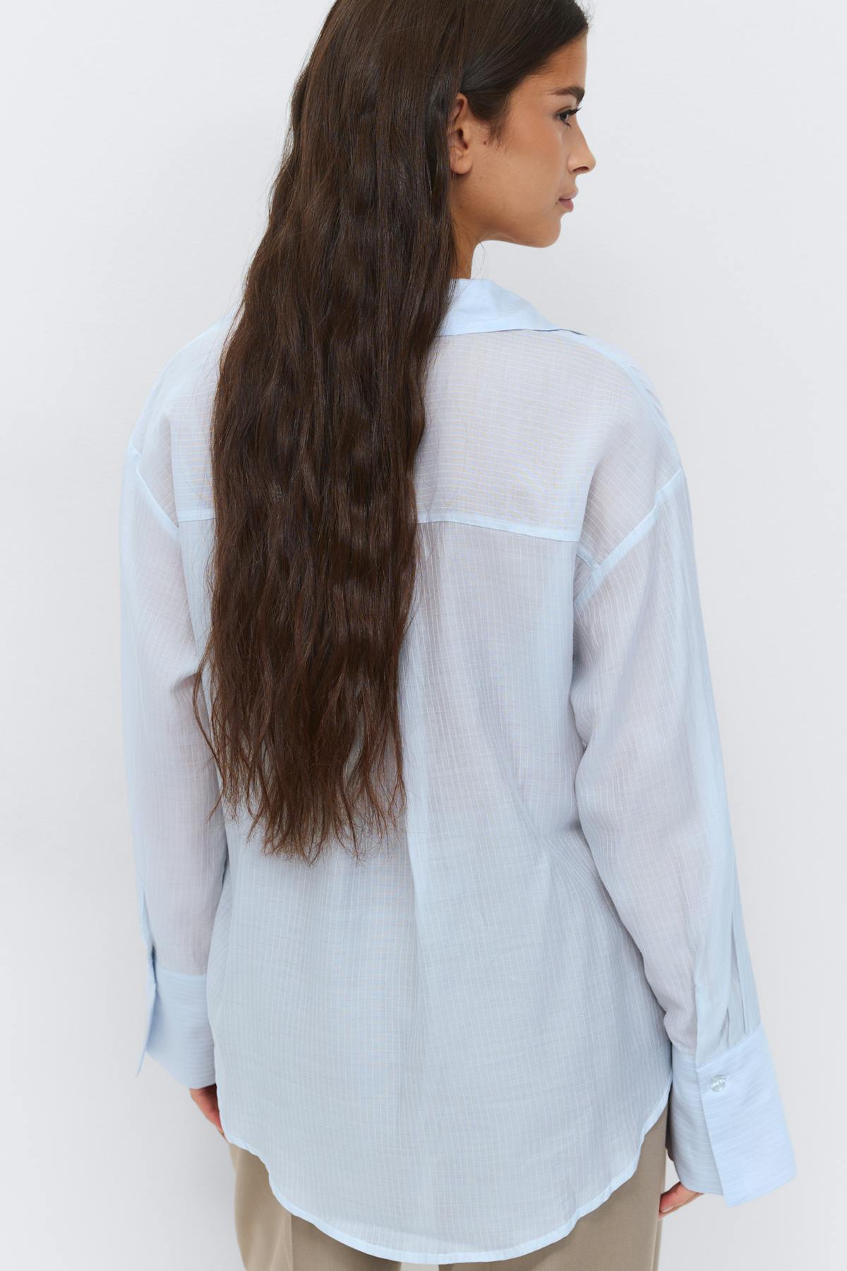 Sheer shirt - Blue/stripe