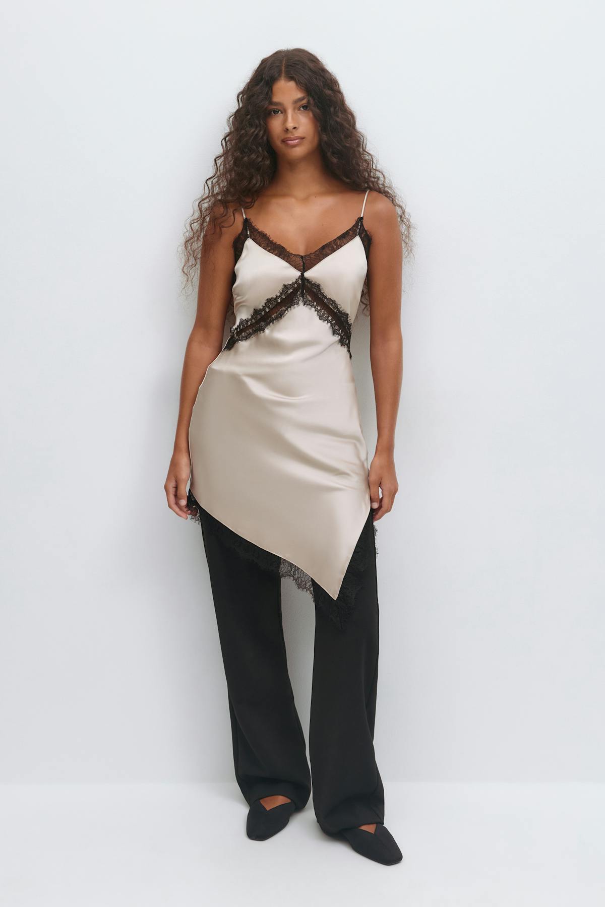 Satin dress - Noir