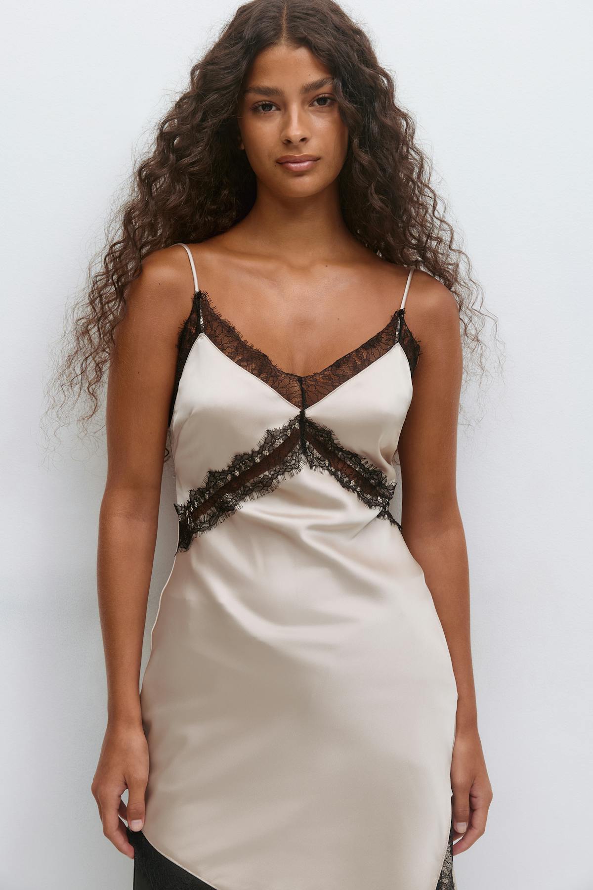 Satin dress - Champagne