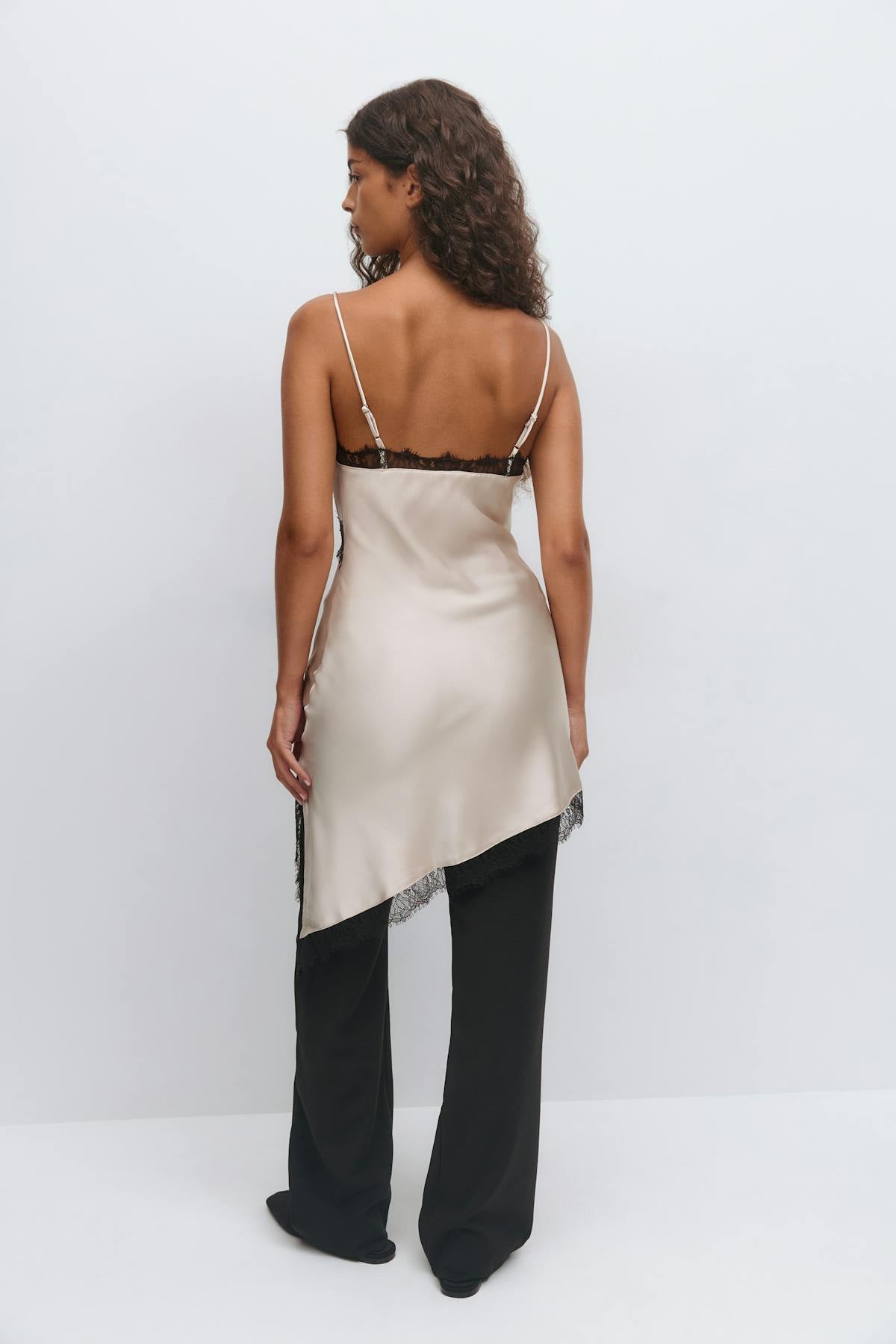 Satin dress - Champagne