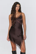 Satin dress - Vert foncé