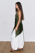 Satin dress - Vert foncé