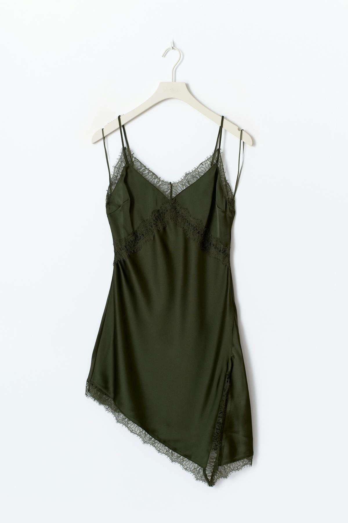 Satin dress - Vert foncé