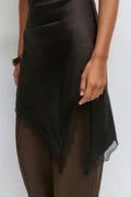 Satin dress - Noir