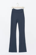 Ruched flare yoga tights - Dusty blue
