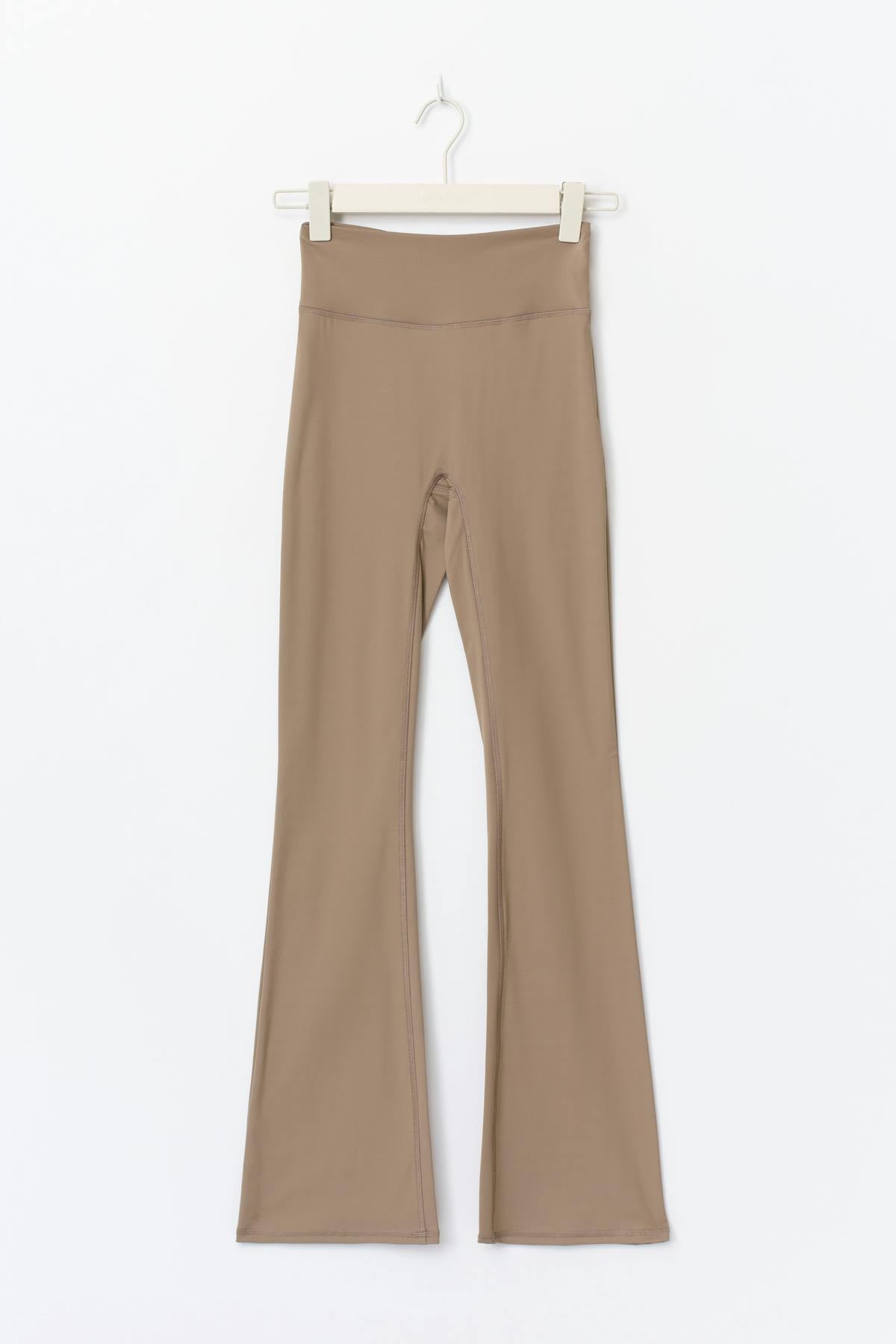 Ruched flare yoga tights - Espresso brown