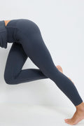 High waist yoga tights - Dusty blue