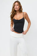 Soft yoga ruched singlet - Dusty purple