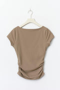 Scooped back yoga top - Espresso brown
