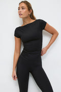 Scooped back yoga top - Espresso brown