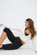 Soft yoga capri tights - Noir