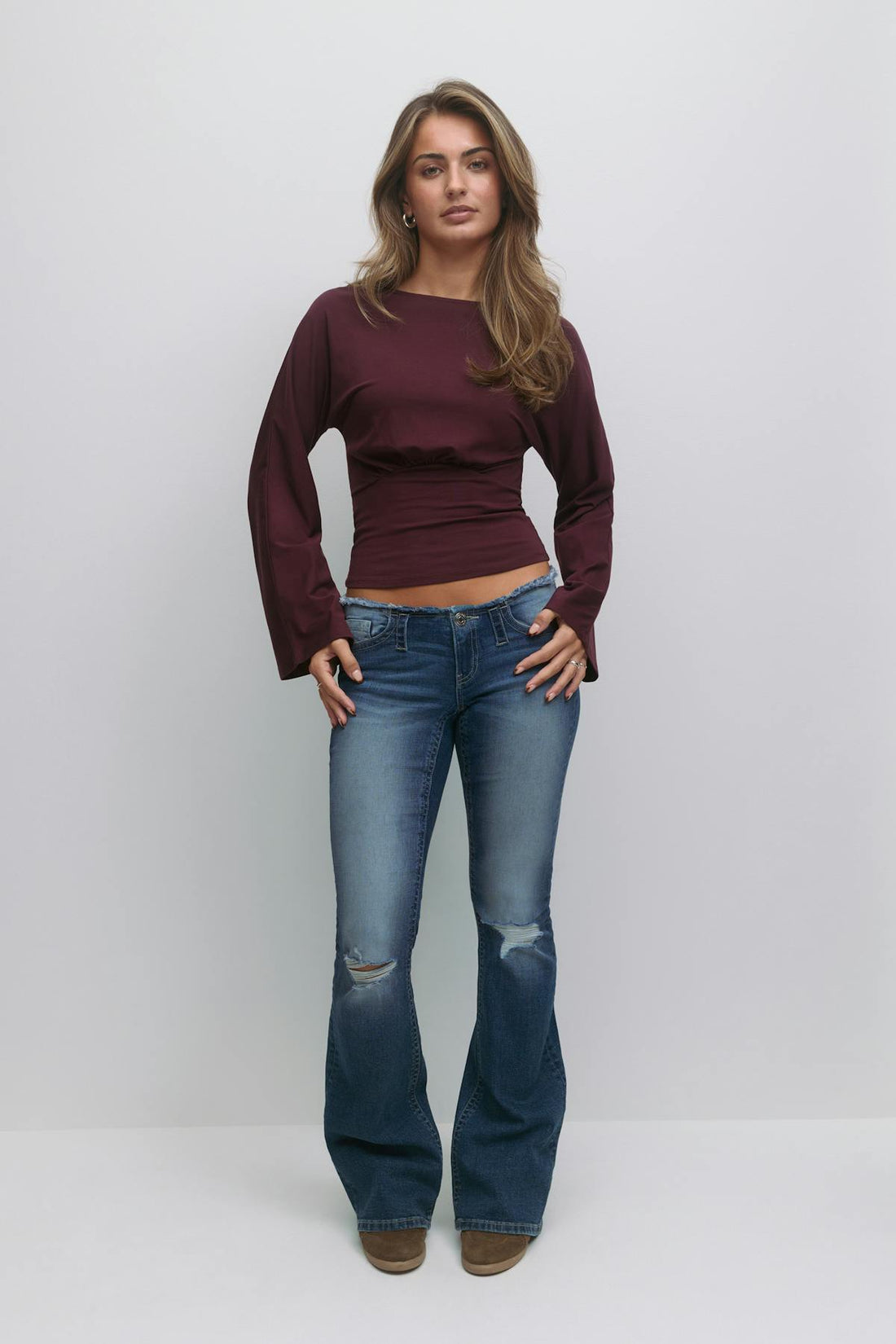 14+ x-tra low cut off jeans - Bleu foncé