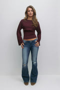 14+ x-tra low cut off jeans - Bleu foncé
