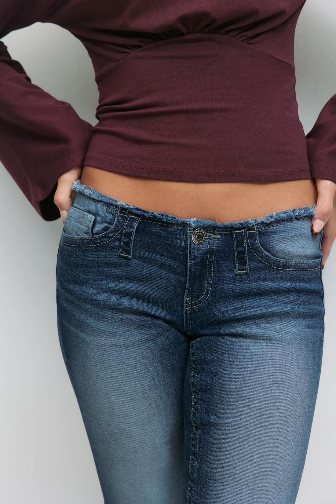 14+ x-tra low cut off jeans - Bleu foncé