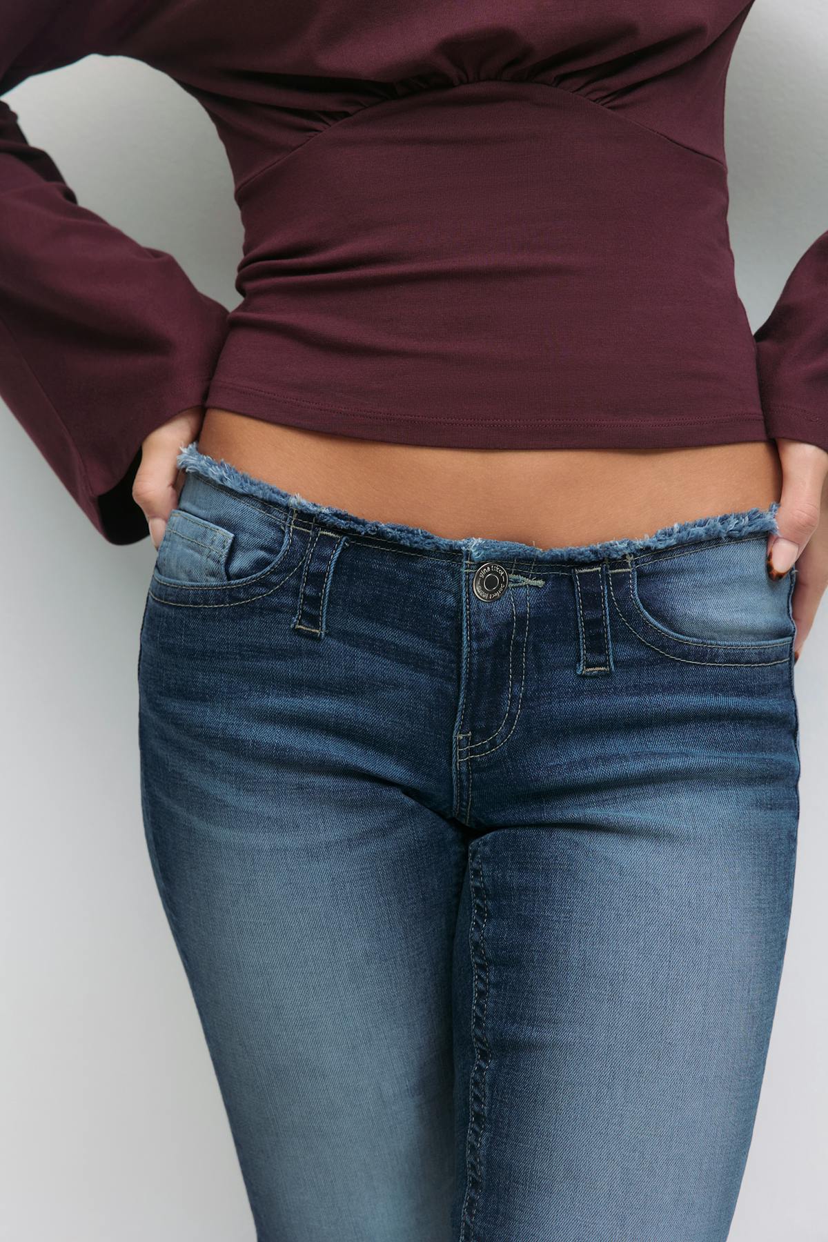 14+ x-tra low cut off jeans - Bleu foncé