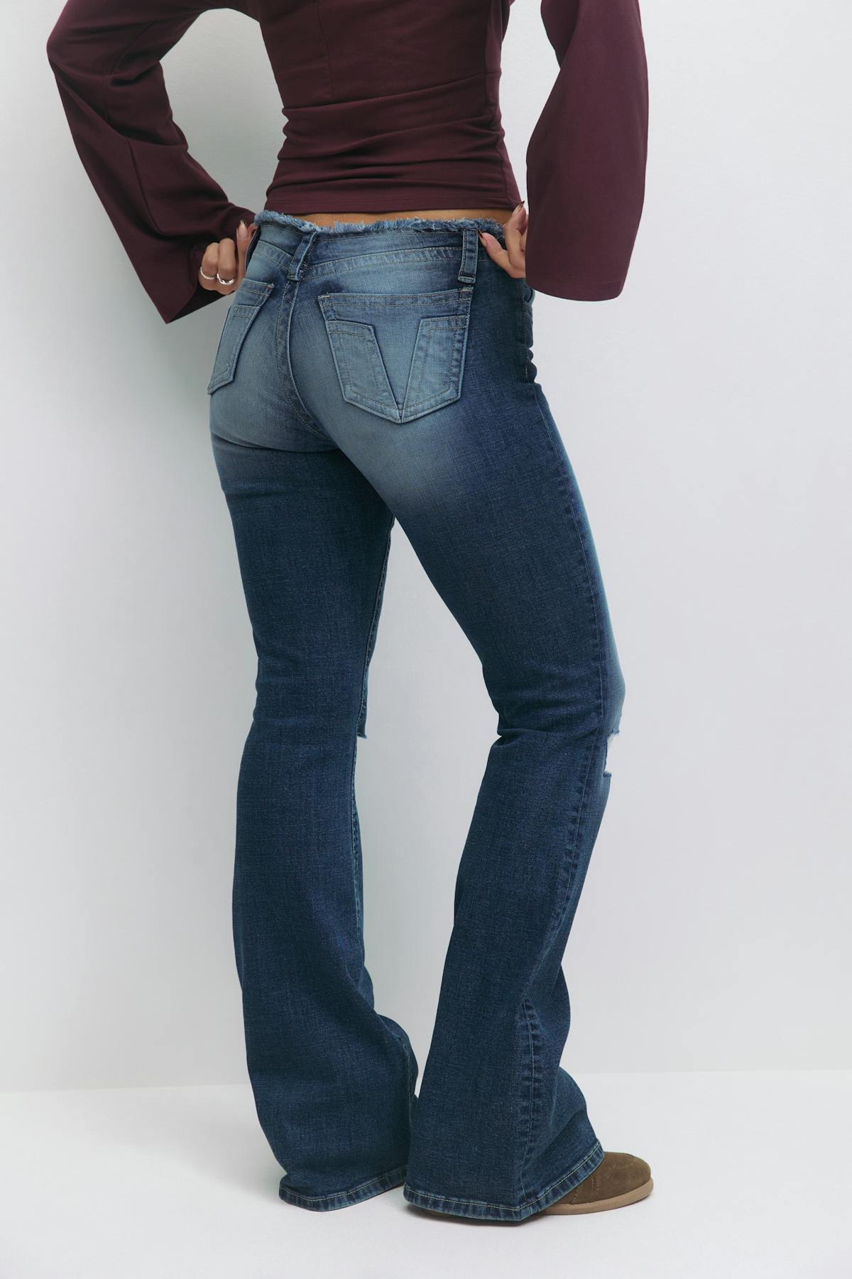 14+ x-tra low cut off jeans - Bleu foncé