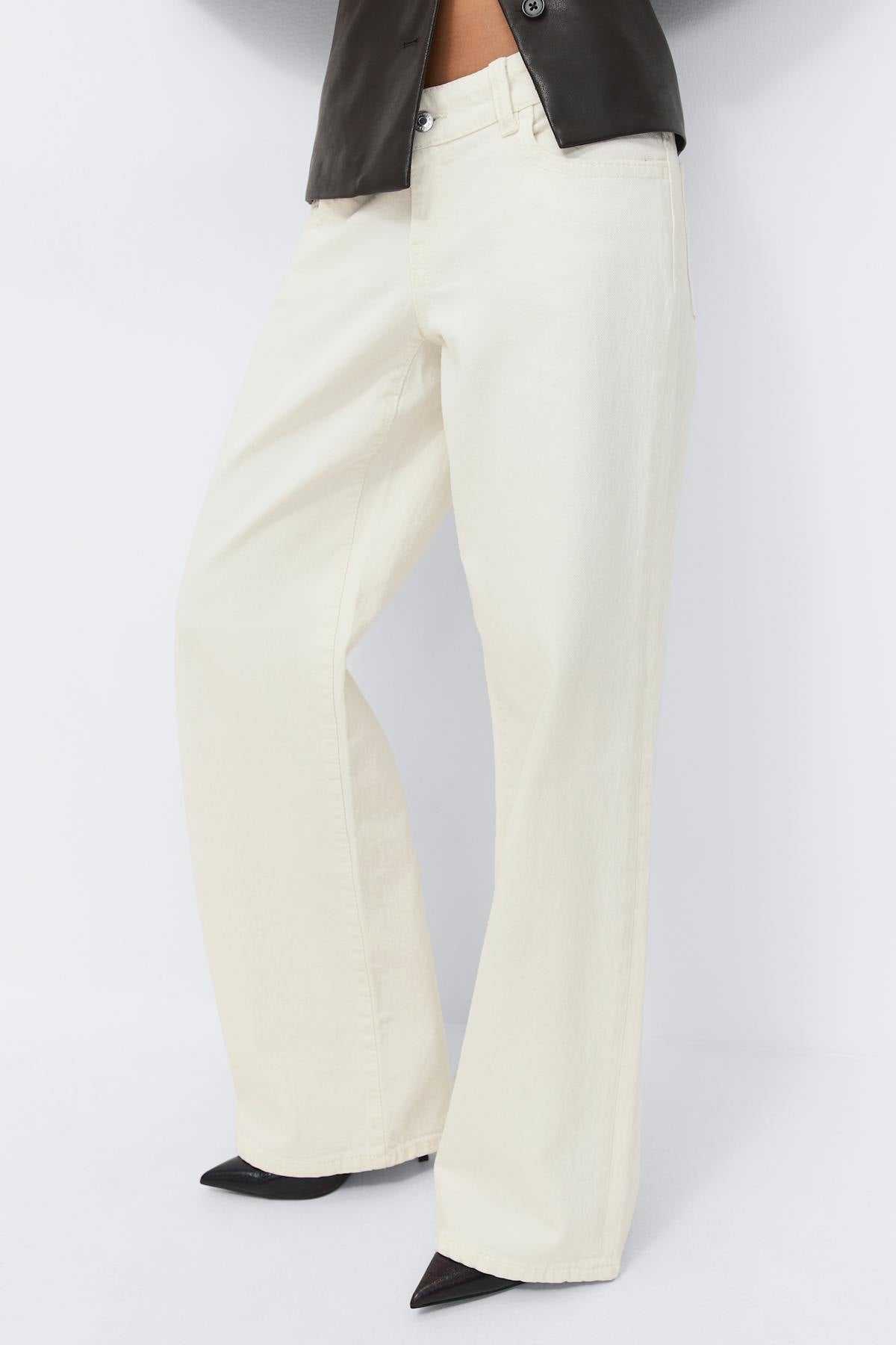 Ultra low wide jeans - Gris