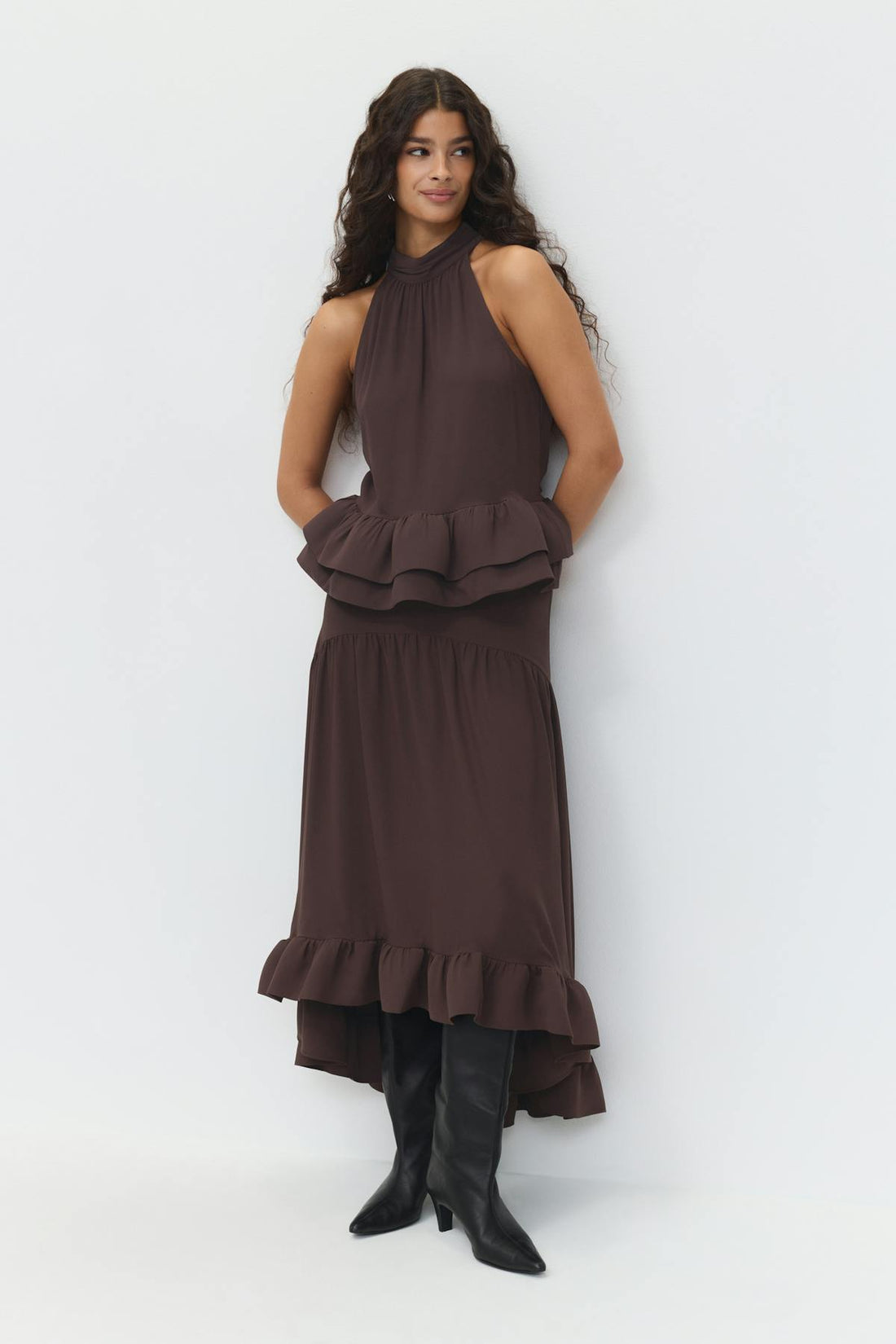 Flounce skirt - Chocolate plum