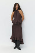 Flounce skirt - Chocolate plum
