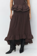 Flounce skirt - Chocolate plum