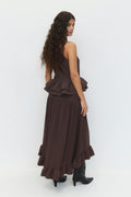 Flounce skirt - Chocolate plum