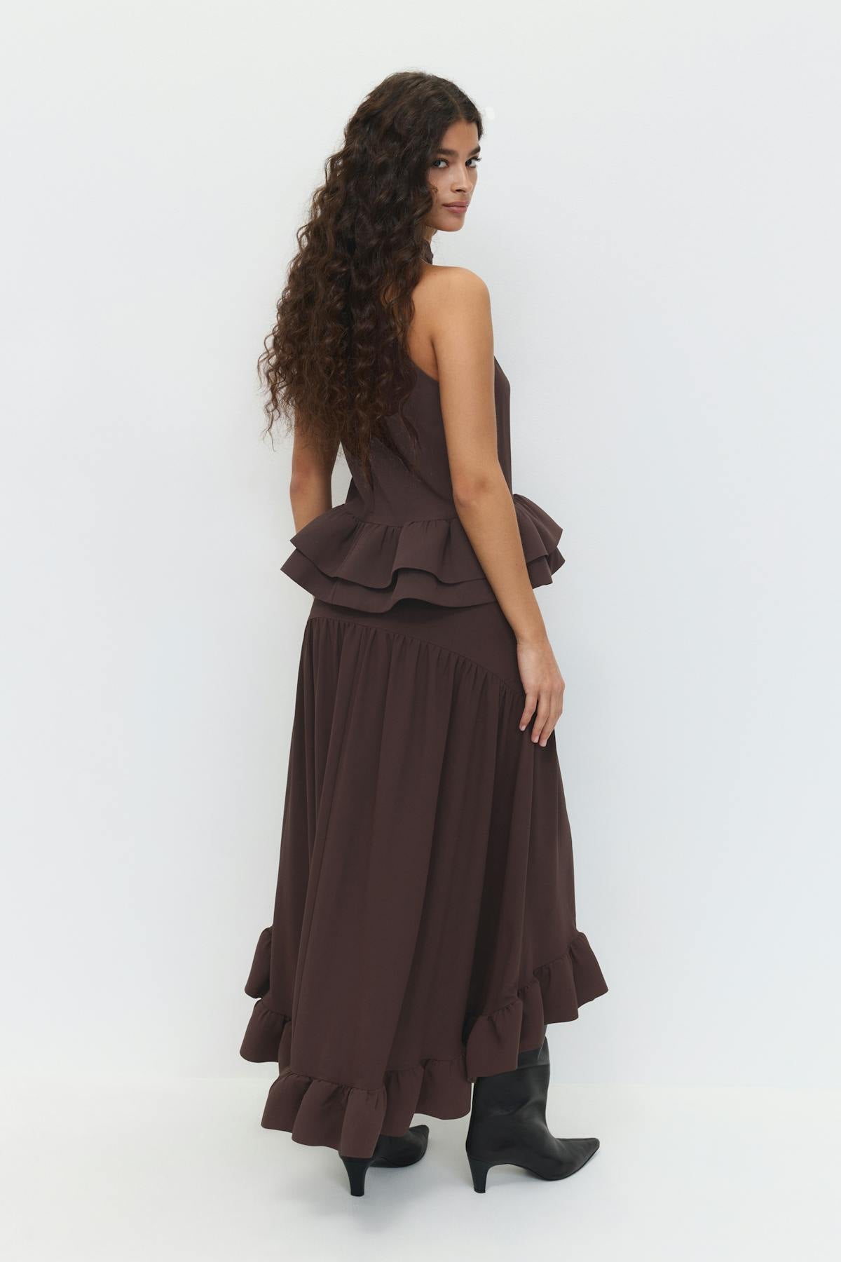 Flounce skirt - Chocolate plum