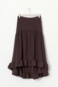 Flounce skirt - Chocolate plum
