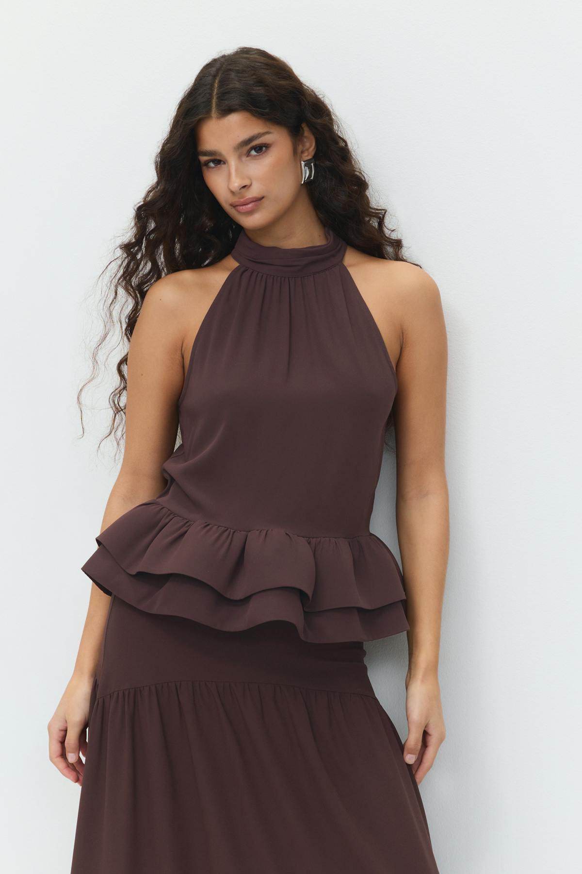 Peplum top - Golden yellow