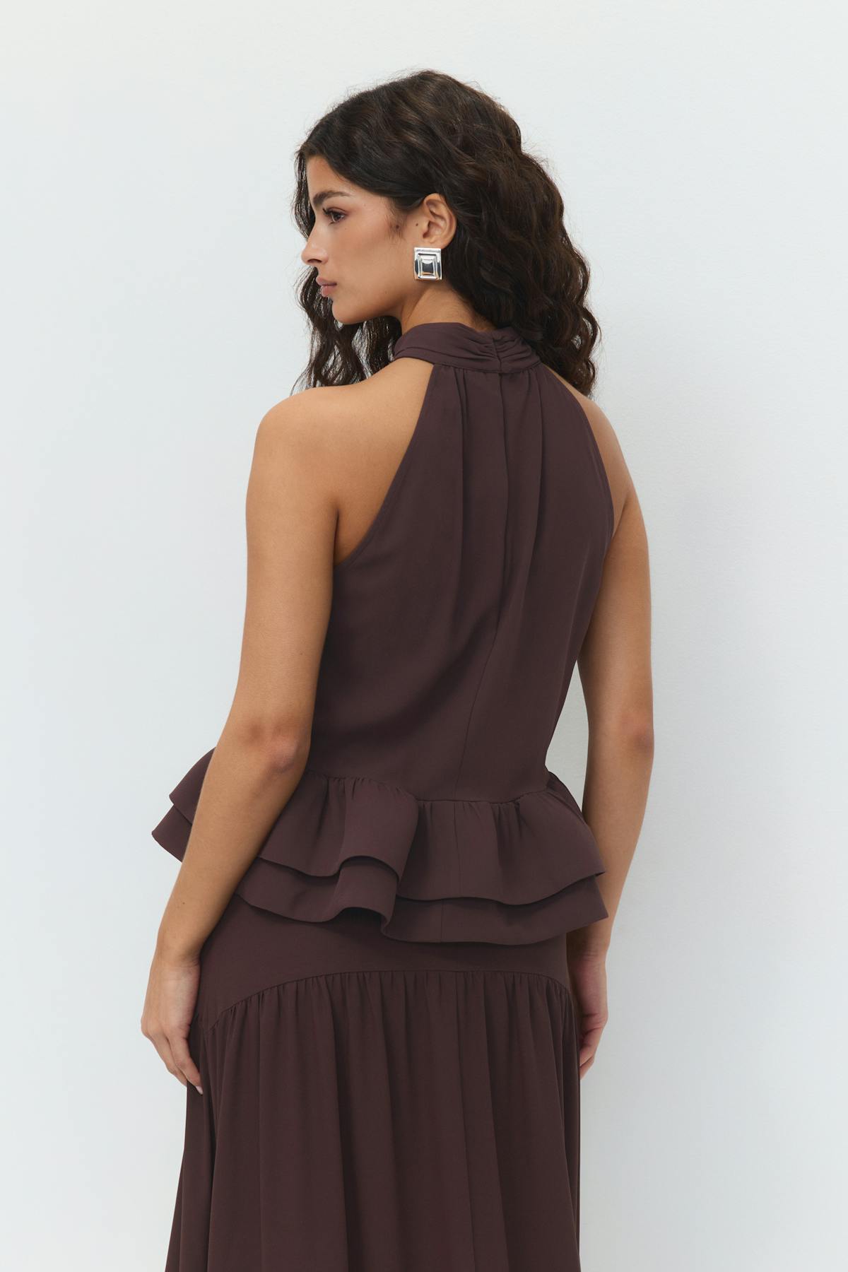 Peplum top - Golden yellow
