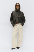 Baggy-crush jeans - Butter yellow
