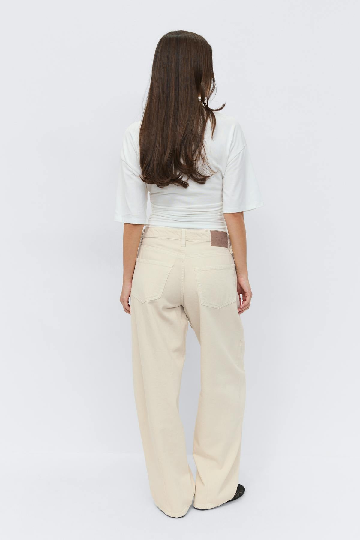 Baggy-crush jeans - Butter yellow