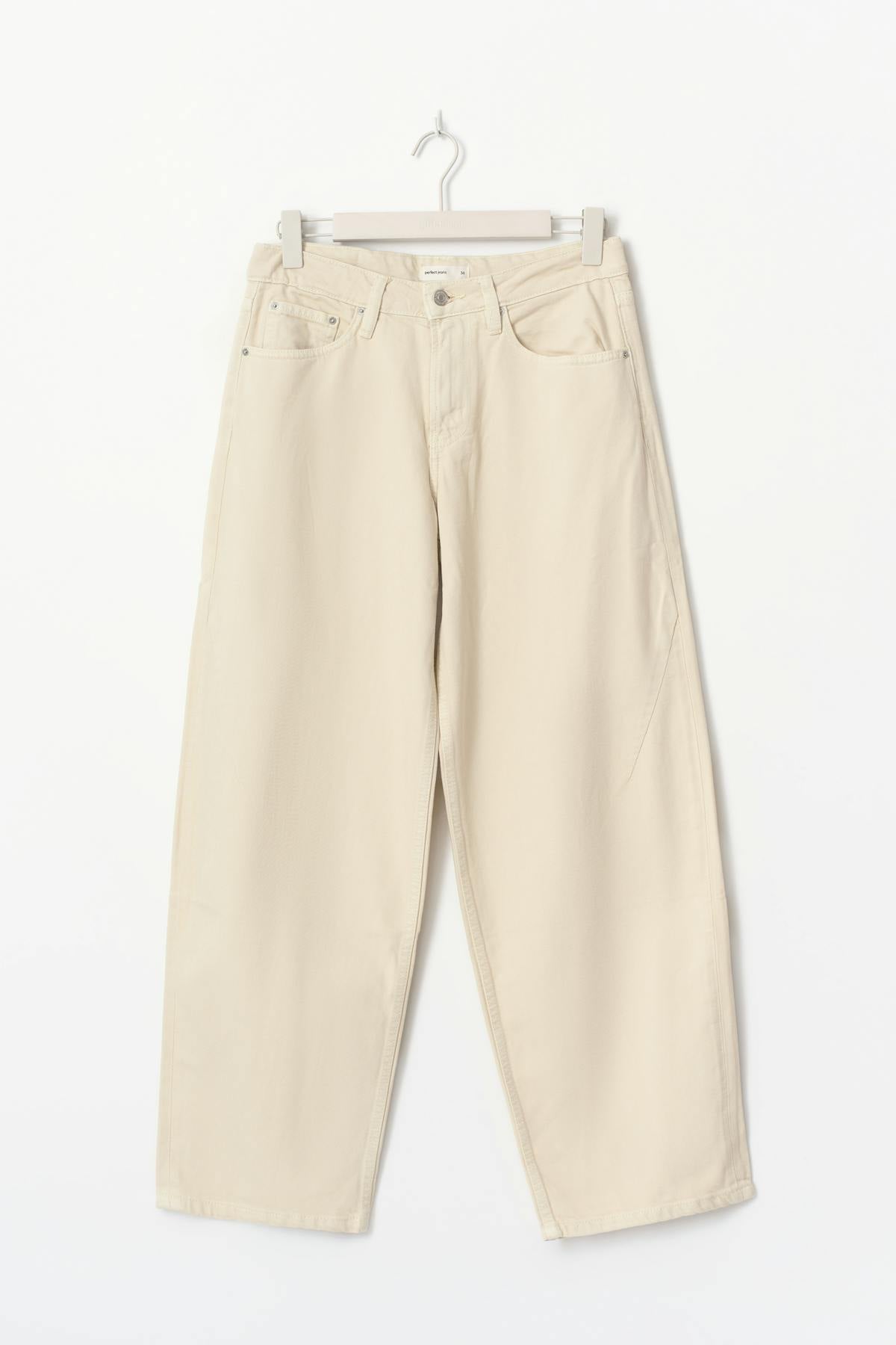 Baggy-crush jeans - Butter yellow