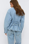 Tie denim shirt - Bleu clair