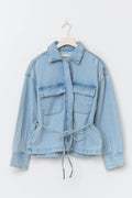 Tie denim shirt - Bleu clair