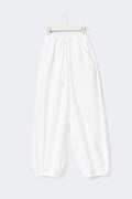 Mid waist balloon trousers - Blanc