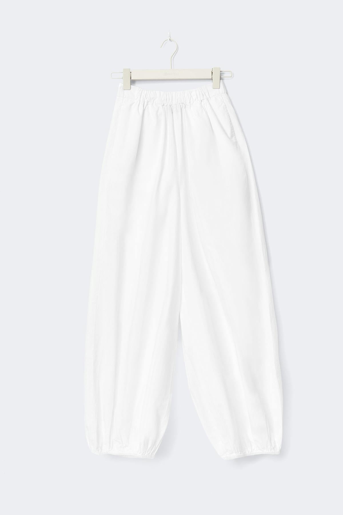 Mid waist balloon trousers - Blanc
