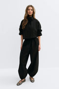 Mid waist balloon trousers - Noir