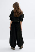 Mid waist balloon trousers - Noir