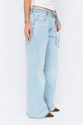 Twisted wide jeans - Blanc cassé