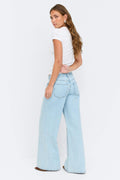 Twisted wide jeans - Blanc cassé