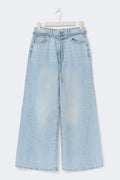 Twisted wide jeans - Bleu clair
