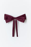 Satin bow hair clip