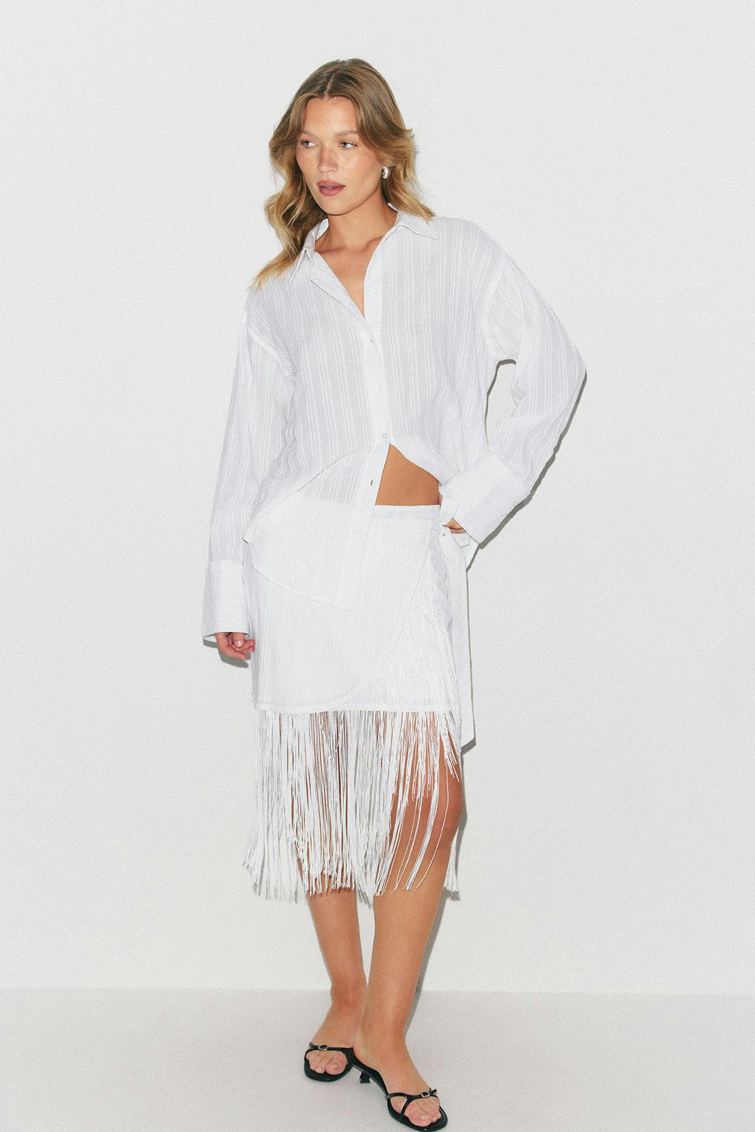 Structure shirt - White/stripe