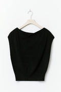 14+ knitted cape top - Noir