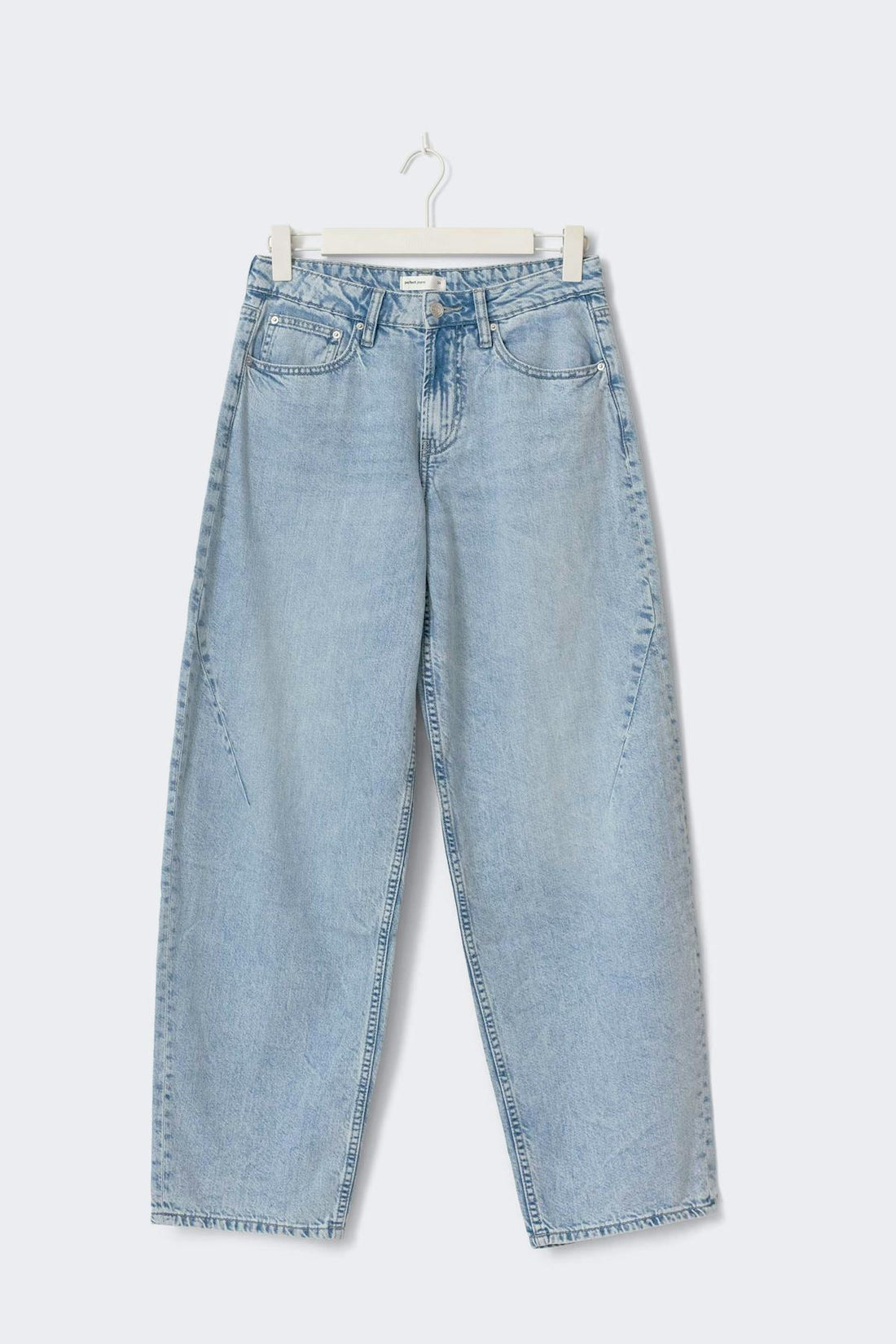 Baggy-crush tall jeans - Cold blue