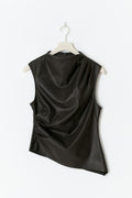 Drapy pu tank - Marron foncé