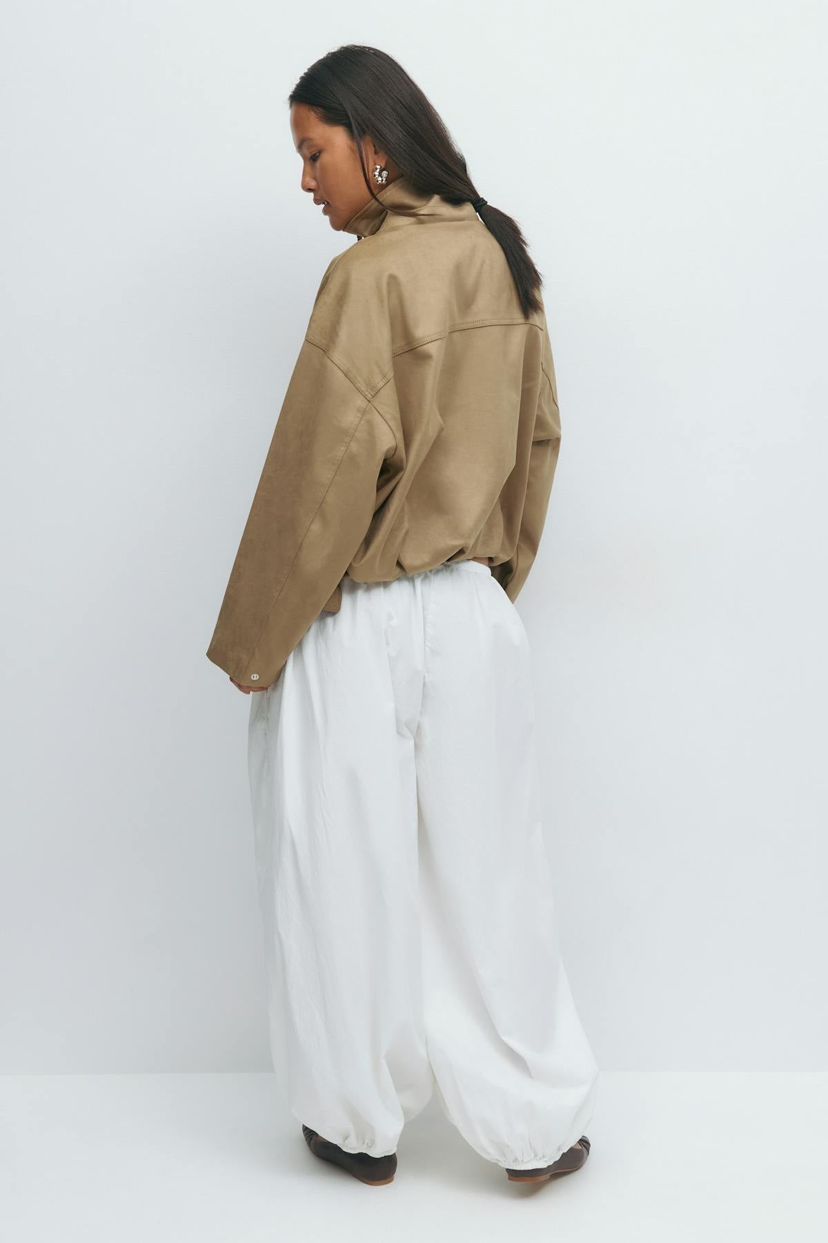 Wide balloon trousers - Blanc