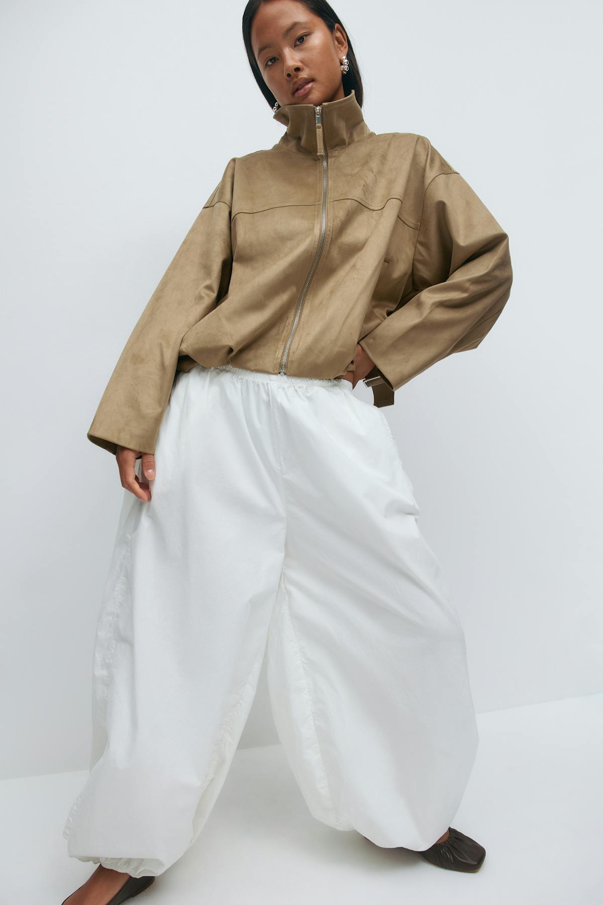 Wide balloon trousers - Blanc